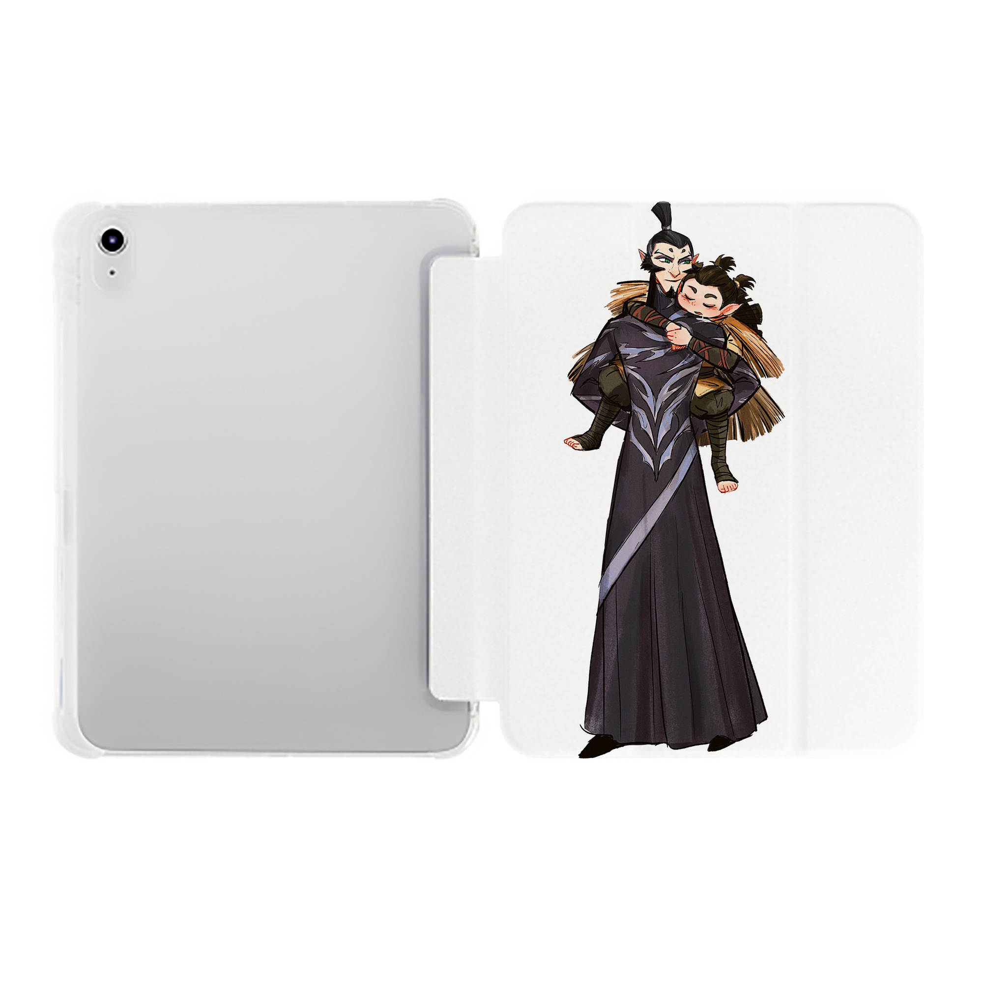（画像用） Ne Zha 2 ナタ 魔童の大暴れ IPad ケース ペン収納付き 三つ折りスタンド PUレザー×シリコン 対応機種9.5/10.5/10.9インチ